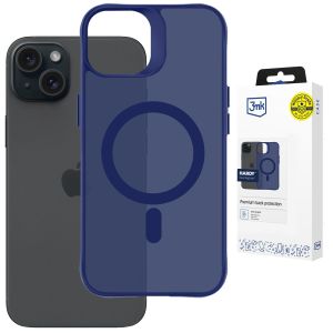 Smoky MagSafe case for Apple iPhone 15 - 3mk HARDY® Hazy MagCase™ Blue