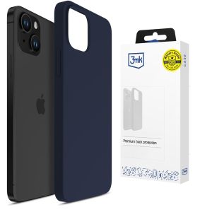 Silicone case for Apple iPhone 15 Plus - 3mk HARDY® Mellow Case™ Dark Blue