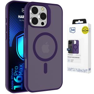 Smoked MagSafe case for Apple iPhone 16 Pro Max – 3mk HARDY® Hazy MagCase™ Purple