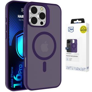 Smoked MagSafe case for Apple iPhone 16 Pro – 3mk HARDY® Hazy MagCase™ Purple