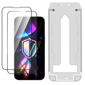 2x Tempered glass screen protector with applicator for Apple iPhone 13/13 Pro/14/16E - 3mk Hardy Hardura 9H