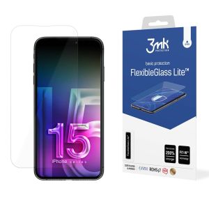 Unbreakable hybrid glass for Apple iPhone 15 Pro Max - 3mk FlexibleGlass Lite