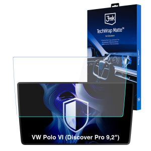 Matte screen protector for the navigation display for VW Polo VI 2018- (Discover Pro 9,2") – 3mk TechWrap Matte™ Center Display