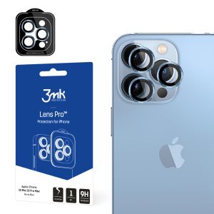 Tempered Glass for Camera Lens for Apple iPhone 13 Pro - 3mk Lens Protection Pro Black