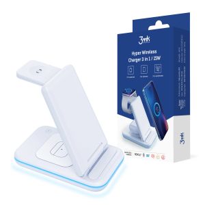 3-in-1 15W Inductive Charger - 3mk Hyper Wireless Charge