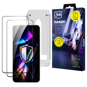 2x Tempered glass screen protector with applicator for Samsung Galaxy S25 FE - 3mk Hardy Hardura 9H