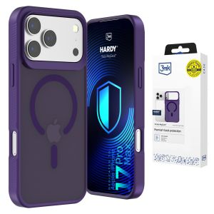 Smoked MagSafe case for Apple iPhone 17 Pro Max – 3mk HARDY® Hazy MagCase™ Purple