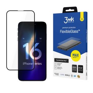 Unbreakable hybrid glass for Apple iPhone 16 Pro - 3mk FlexibleGlass Max
