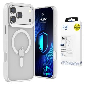 Smoked MagSafe case for Apple iPhone 17 Pro Max – 3mk HARDY® Hazy MagCase™ White
