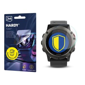 Hybrid glass for smartwatch Garmin Fenix 5x 51 mm - 3mk HARDY® Fusion Watch Protection™