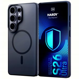 Smoked MagSafe case for Samsung Galaxy S26 Ultra – 3mk HARDY® Hazy MagCase™ Black