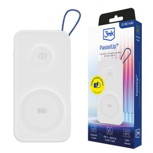 Powerbank 3mk PastelUp 10,000mAh 22.5W MagSafe QI USB-A USB-C Lightning Pink