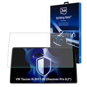 Matte screen protector for the navigation display for VW Touran III 2017-26 (Discover Pro 9,2") – 3mk TechWrap Matte™ Center Display