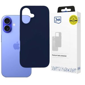 Silicone case for Apple iPhone 16 Plus - 3mk HARDY® Mellow Case™ Dark Blue