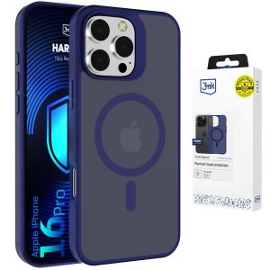 Smoked MagSafe case for Apple iPhone 16 Pro – 3mk HARDY® Hazy MagCase™ Blue