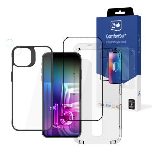 Full protection for Apple iPhone 15 Plus - 3mk Comfort Set 4in1