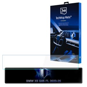 Matte screen protector for the navigation display for BMW X5 G05 FL 2023-25 – 3mk TechWrap Matte™ Center Display