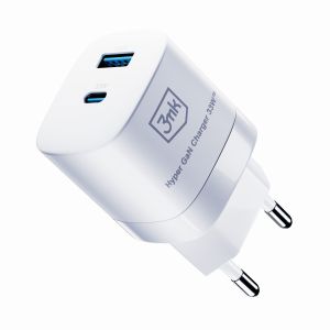 33W Mains Charger - 3mk Hyper GaN Charger White