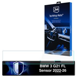 Matte screen protector for the navigation display for BMW 3 G21 FL Sensor 2022-26 – 3mk TechWrap Matte™ Center Display