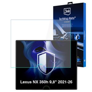 Matte screen protector for the navigation display for Lexus NX 350h 9,8" 2021-26 – 3mk TechWrap Matte™ Center Display