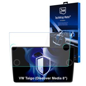 Matte screen protector for the navigation display for VW Taigo 2020- (Discover Media 8") – 3mk TechWrap Matte™ Center Display