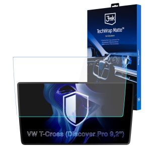 Matte screen protector for the navigation display for VW T-Cross 2019- (Discover Pro 9,2") – 3mk TechWrap Matte™ Center Display