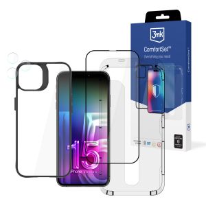 Full protection for Apple iPhone 15 Pro - 3mk Comfort Set 4in1