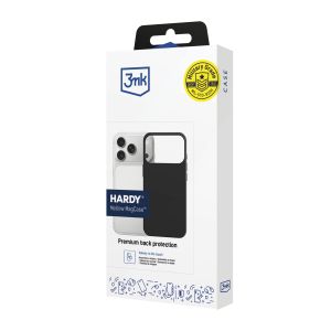 Silicone case with MagSafe for Apple iPhone 15 Pro - 3mk HARDY® Mellow MagCase™ Silver-White