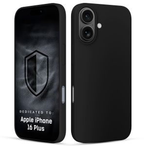 Silicone case for Apple iPhone 16 Plus - 3mk HARDY® Mellow Case™ Black