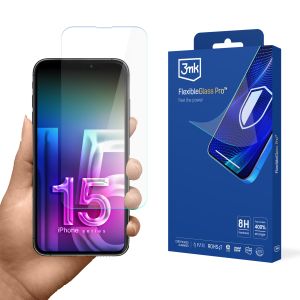 Shatterproof glass for Apple iPhone 15 - 3mk FlexibleGlass Pro