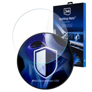 Matte screen protector for the navigation display for Mini Countryman U25 2025 – 3mk TechWrap Matte™ Center Display