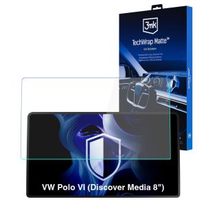 Matte screen protector for the navigation display for VW Polo VI 2018- (Discover Media 8") – 3mk TechWrap Matte™ Center Display