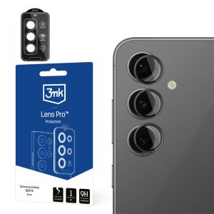 Tempered Glass for Camera Lens for Samsung Galaxy S24 FE - 3mk Lens Protection Pro Black