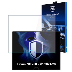 Matte screen protector for the navigation display for Lexus NX 250 9,8" 2021-26 – 3mk TechWrap Matte™ Center Display