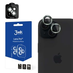 Tempered Glass for Camera Lens for Apple iPhone 15 - 3mk Lens Protection Pro Black