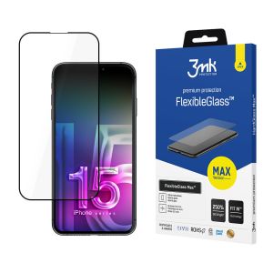 Unbreakable hybrid glass for Apple iPhone 15 Pro Max - 3mk FlexibleGlass Max