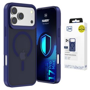 Smoked MagSafe case for Apple iPhone 17 Pro Max – 3mk HARDY® Hazy MagCase™ Blue