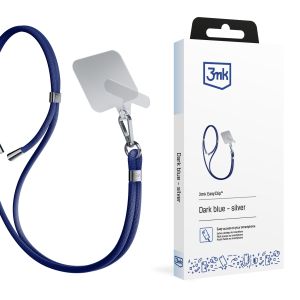 3mk EasyClip smartphone strap Dark Blue (silver)