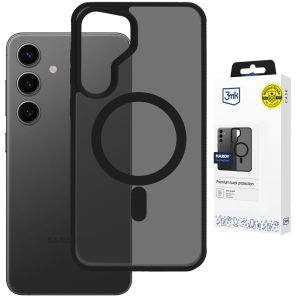 Smoky MagSafe case for Samsung Galaxy S24+ - 3mk HARDY® Hazy MagCase™ Black