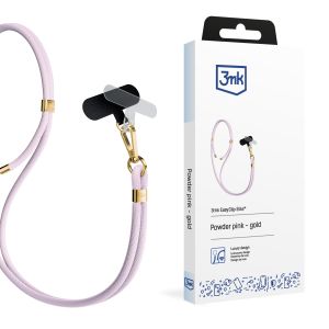 3mk EasyClip Elite smartphone lanyard Powder Pink (gold)