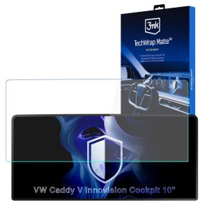 Matte screen protector for the navigation display for VW Caddy V Innovision Cockpit 10" 2020- – 3mk TechWrap Matte™ Center Display