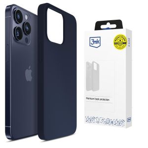 Silicone case for Apple iPhone 16 Pro Max - 3mk HARDY® Mellow Case™ Dark Blue