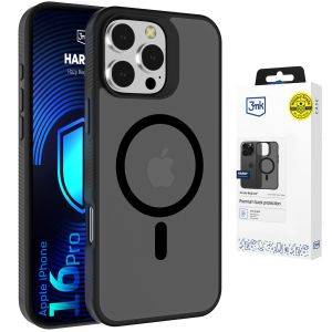 Smoked MagSafe case for Apple iPhone 16 Pro – 3mk HARDY® Hazy MagCase™ Black
