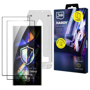 2x Tempered glass screen protector with applicator for Samsung Galaxy S24 Ultra - 3mk Hardy Hardura 9H