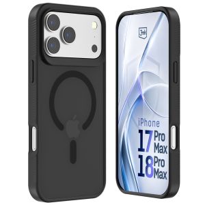 Smoked MagSafe case for Apple iPhone 17 Pro Max/ 18 Pro Max – 3mk HARDY® Hazy MagCase™ Black