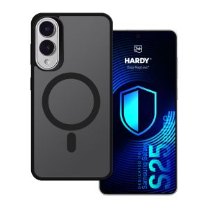 Smoked MagSafe case for Samsung Galaxy S25 Edge – 3mk HARDY® Hazy MagCase™ Black