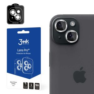 Tempered glass for the camera lens for Apple iPhone 15 Plus - 3mk Lens Protection Pro Silver