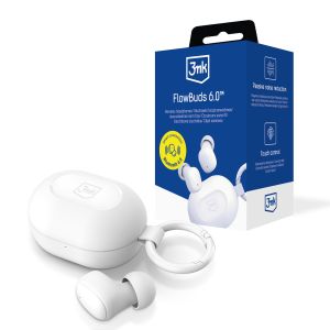Wireless headphones white - 3mk FlowBuds™ White