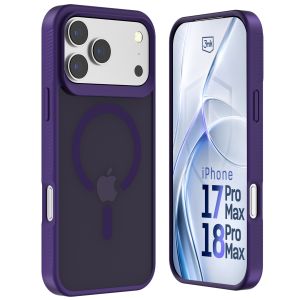 Smoked MagSafe case for Apple iPhone 17 Pro Max/ 18 Pro Max – 3mk HARDY® Hazy MagCase™ Purple