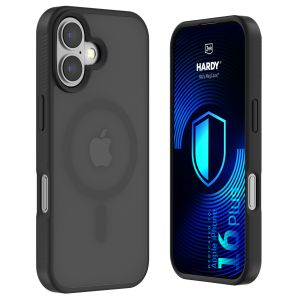 Smoked MagSafe case for Apple iPhone 16 Plus – 3mk HARDY® Hazy MagCase™ Black